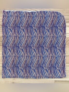 Angel Dear Blue, Red and White Zebra Striped Baby Swaddle Blanket O/S